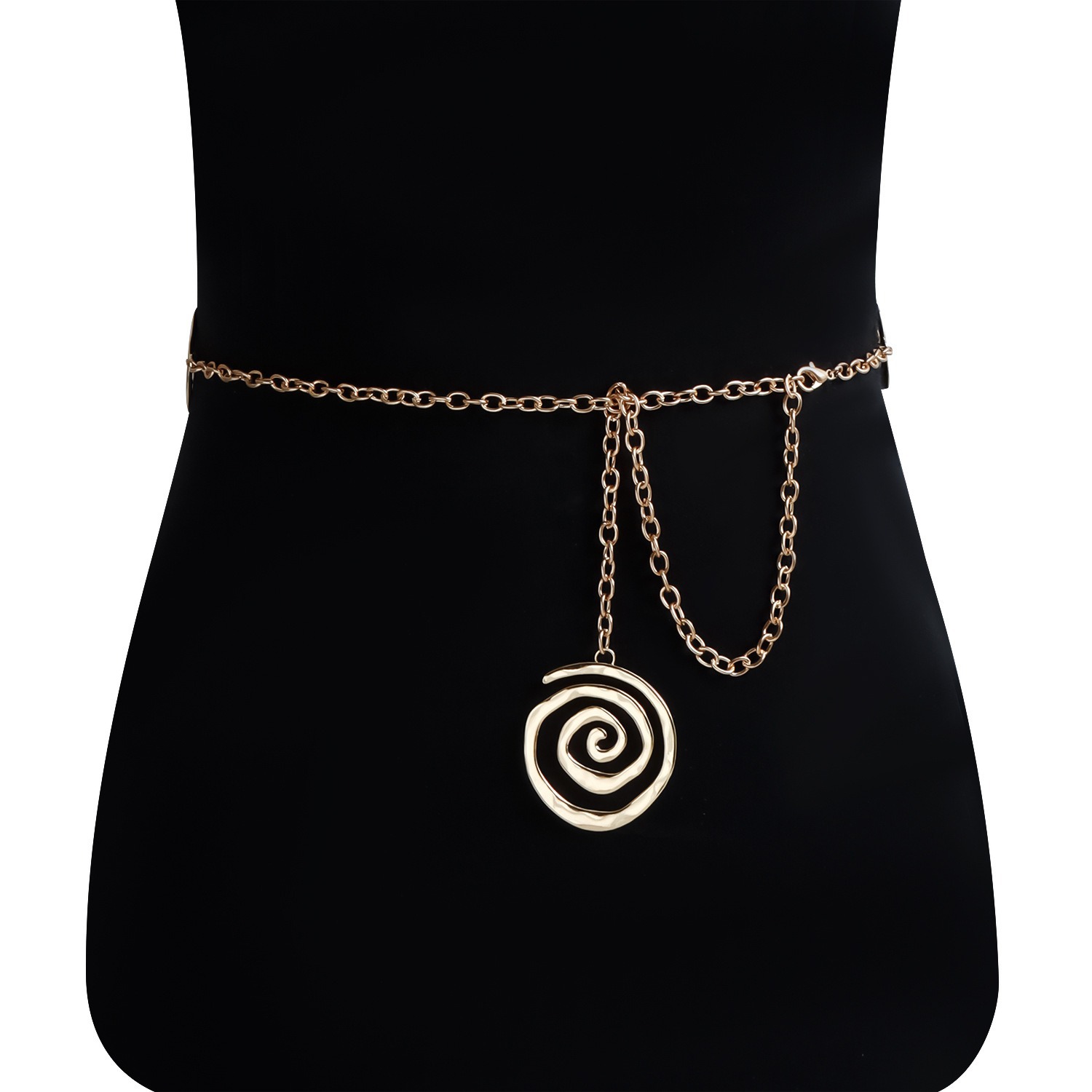 Body Jewelry Hot - Rantai Pinggang Spiral Logam Premium Bentuk
