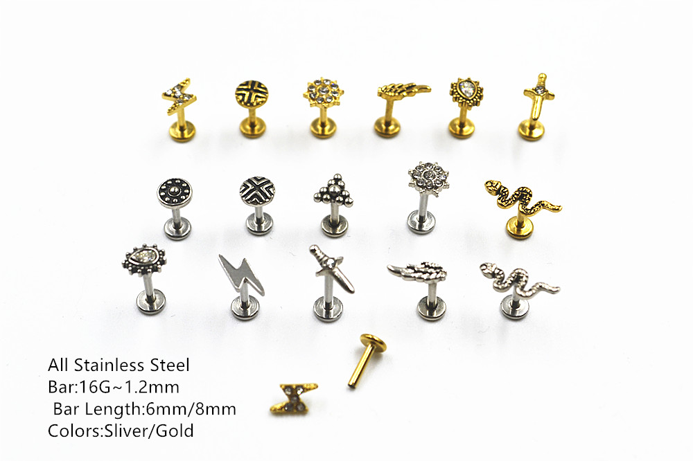 Body Jewelry Hot - 50 Buah/Lot Perhiasan Tubuh Cincin Labret