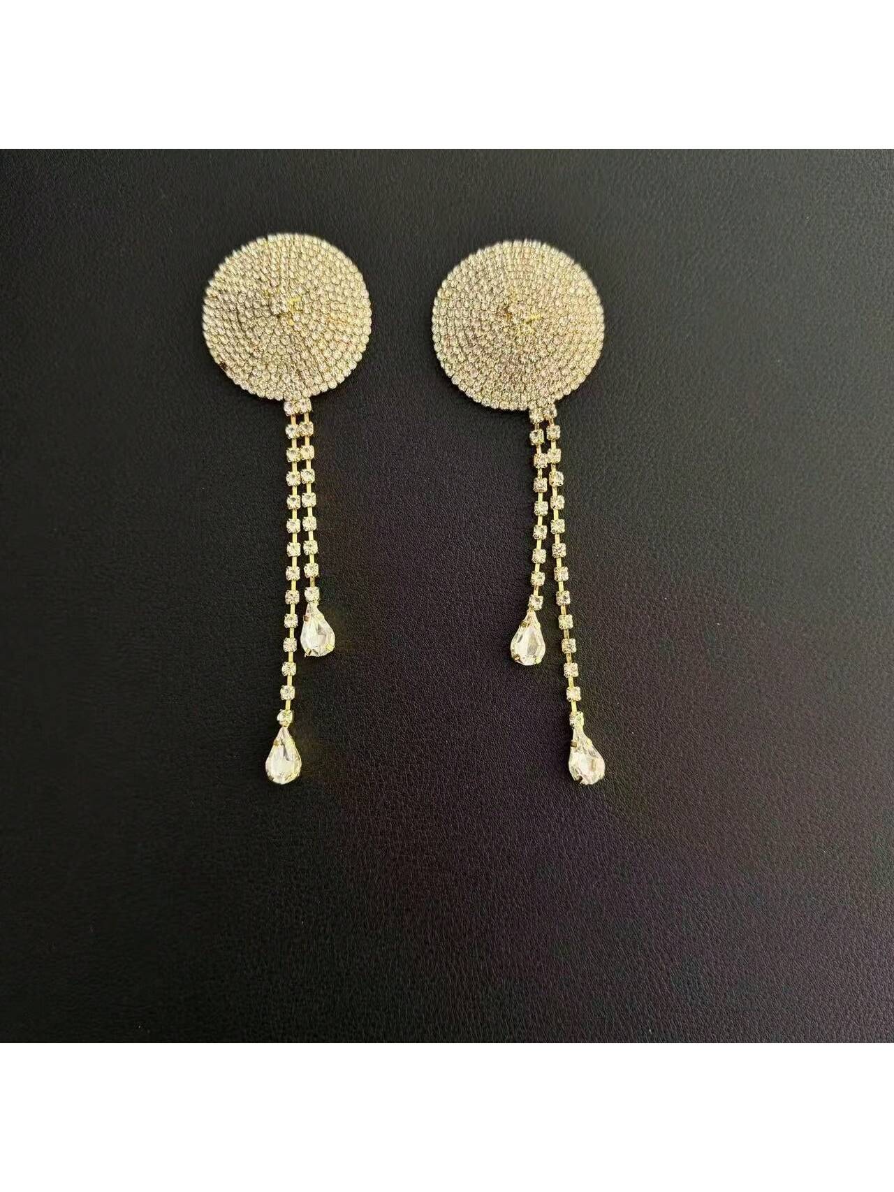 Body Jewelry Art - Berlian imitasi seksi, kristal buatan rumbai