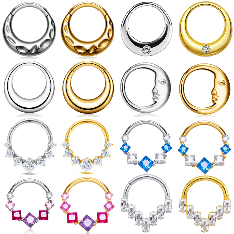 Septum Clicker Ring - 1PC ASTM F136 G23 Titanium Cincin