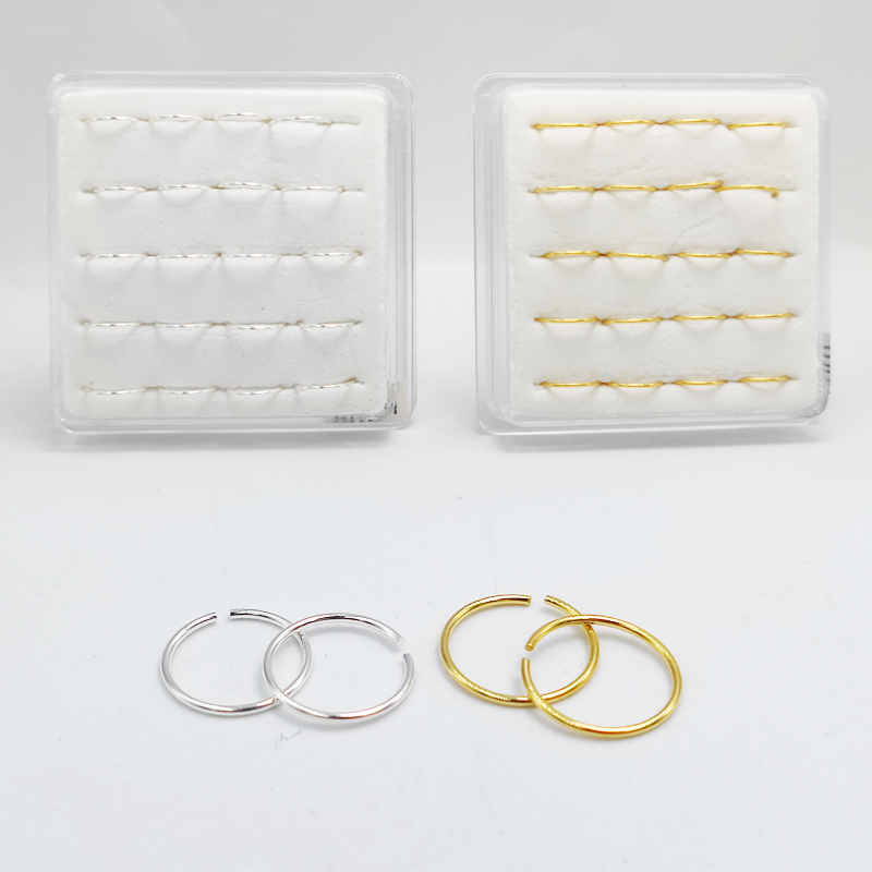 Body Jewelry Lot - 925 Sterling Cincin Hidung Perak HuggieClassic
