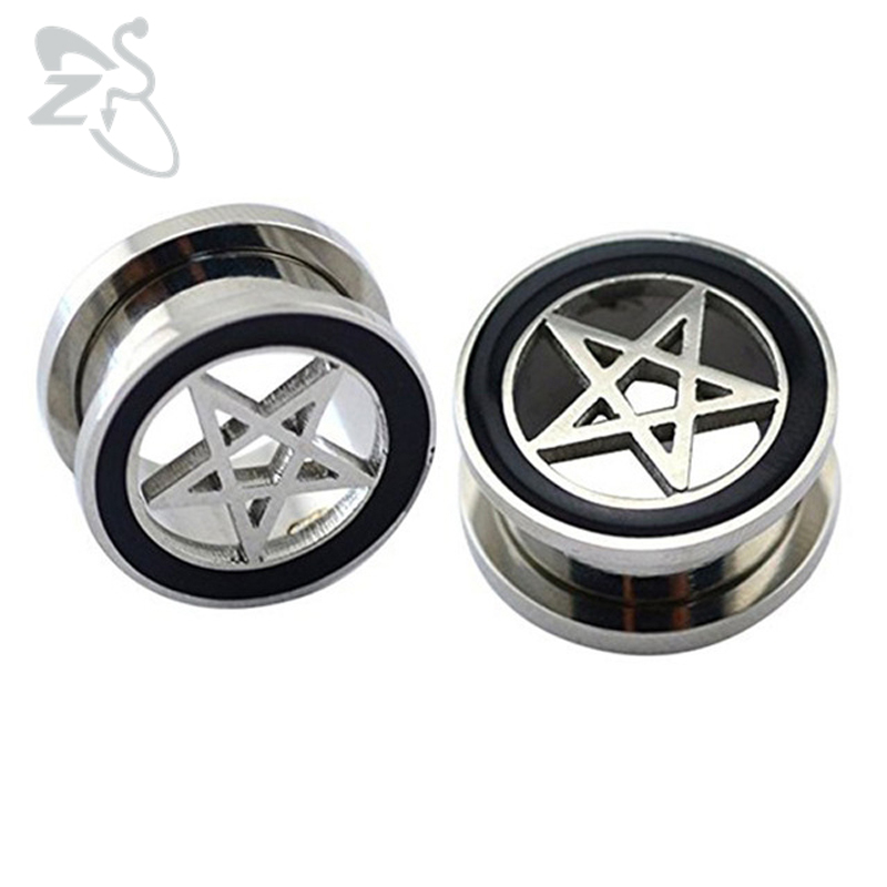 Zs Body Jewelry - 1 Pair Stainless Steel Double Menyala