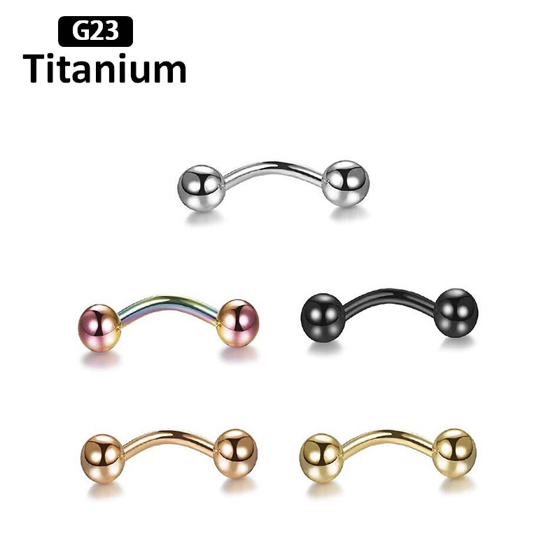 Body Jewelry Universe - G23 tindik alis Labret bola ganda