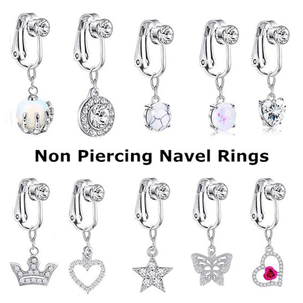 Body Jewelry Belly Button Rings - Aksesori Klip Pada Anting Klip Tulang