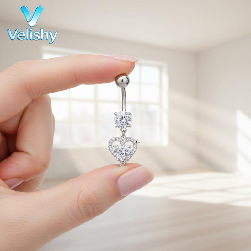 Body Jewelry Belly Button Rings - Cincin pusar baja bedah anti-nikel, perhiasan