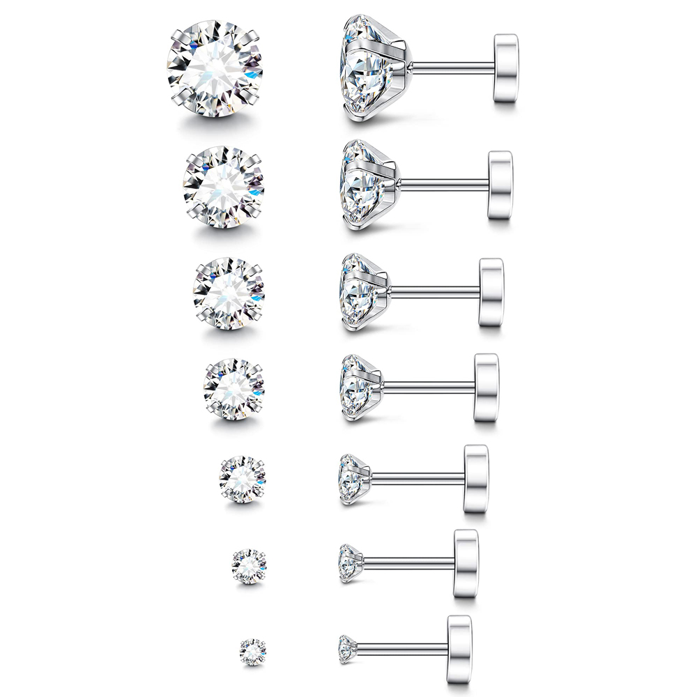 Body Jewelry Hypoallergenic - 1 pasang 18G Hypoallergenic Stainless Steel