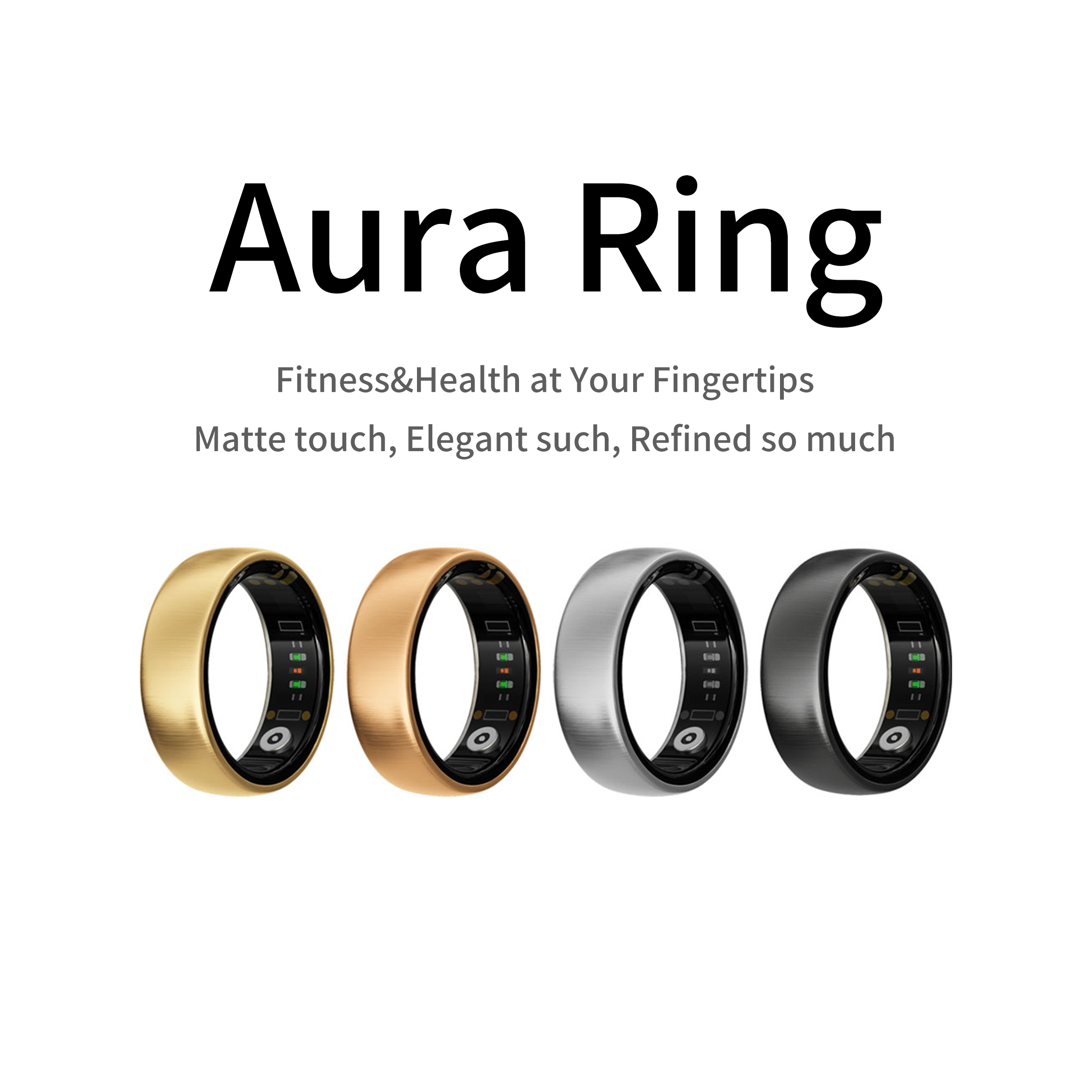 Daith Heart Ring - Cincin Pintar AURA Matt Smart Ring