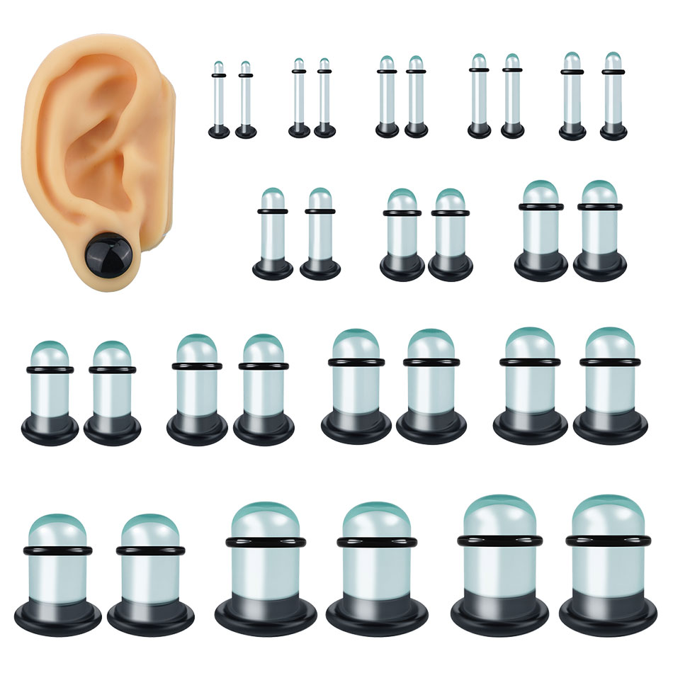 Body Jewelry Ear Gauges - 2 Buah Kit Peregangan Pengukur Telinga