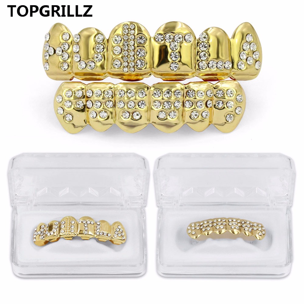 Body Jewelry Lot - TOPGRILLZ Warna Emas Berlapis Es Keluar