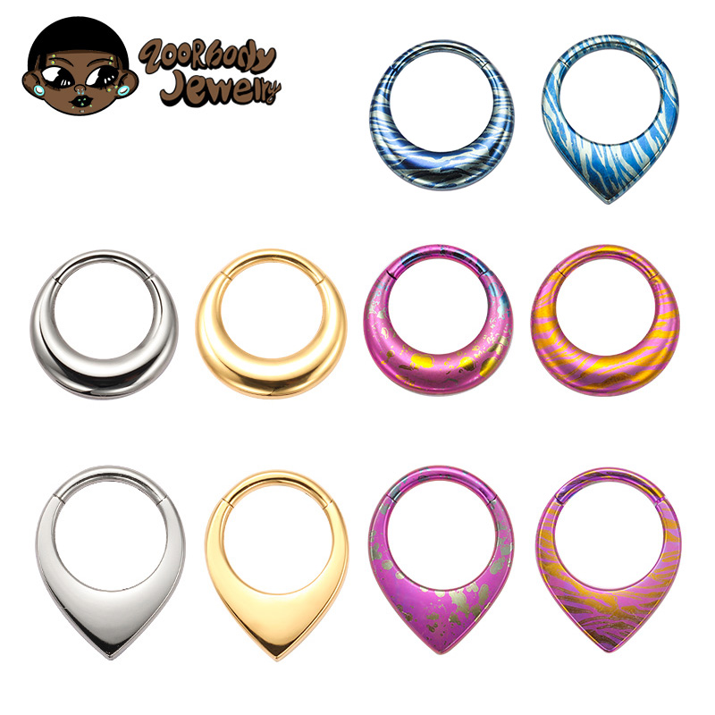Septum Clicker Ring - Cincin Hidung Titanium G23 Model Septum