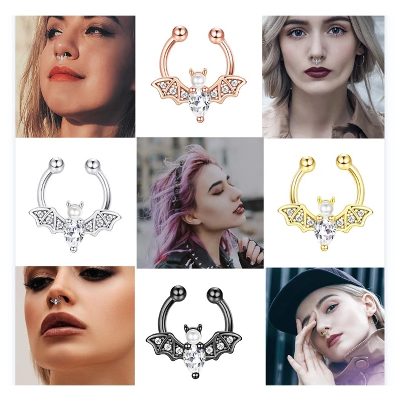 Body Jewelry Universe - Halloween Gelap Stainless Steel Giwang Hidung
