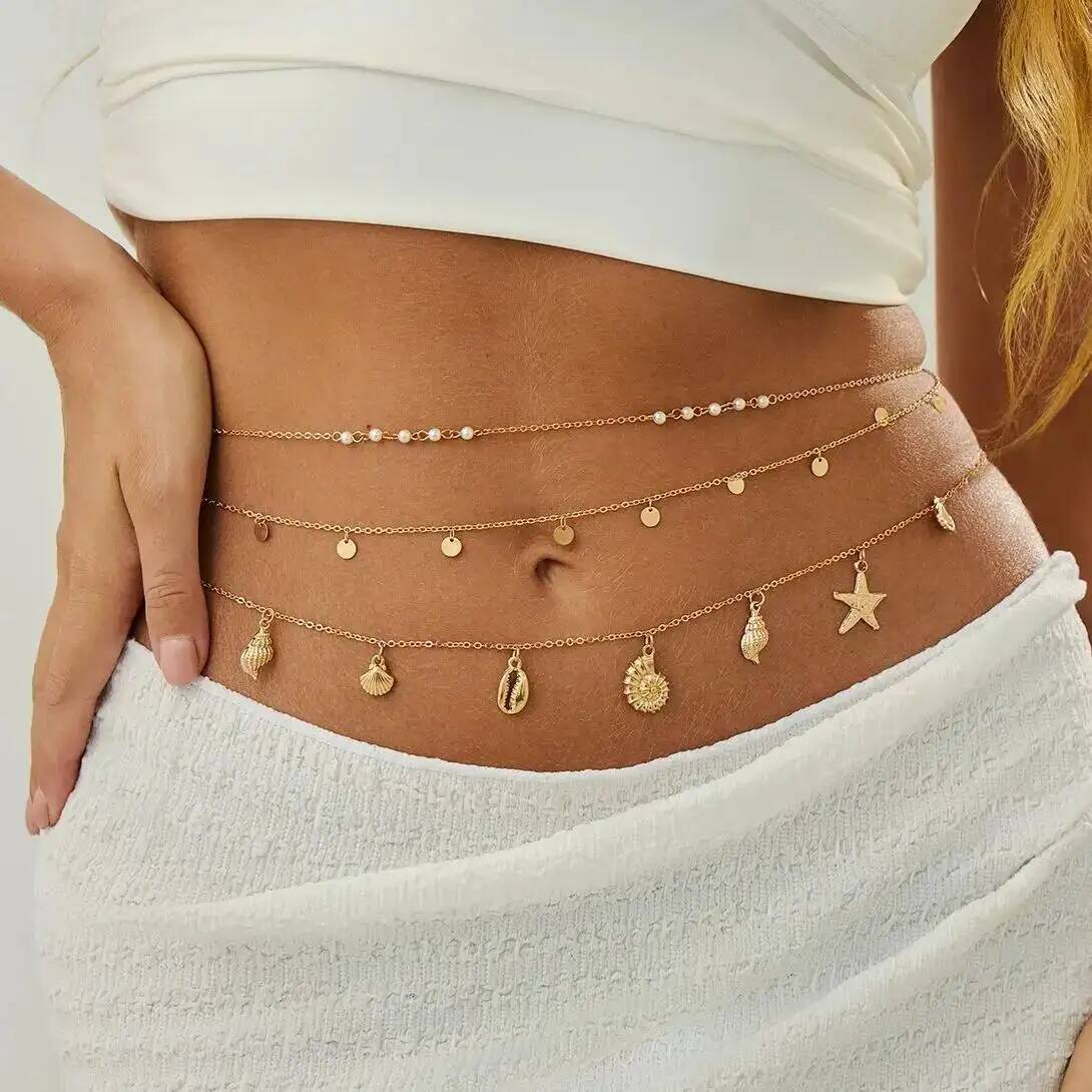 Body Jewelry In Bulk - IngeSight.Z 3 Buah/Set Boho Liontin Keong