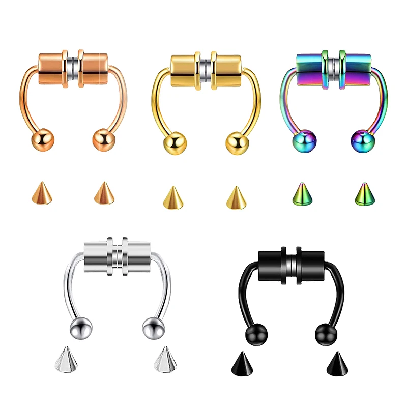 Body Jewelry Art - Cincin tindik hidung palsu, perhiasan wanita