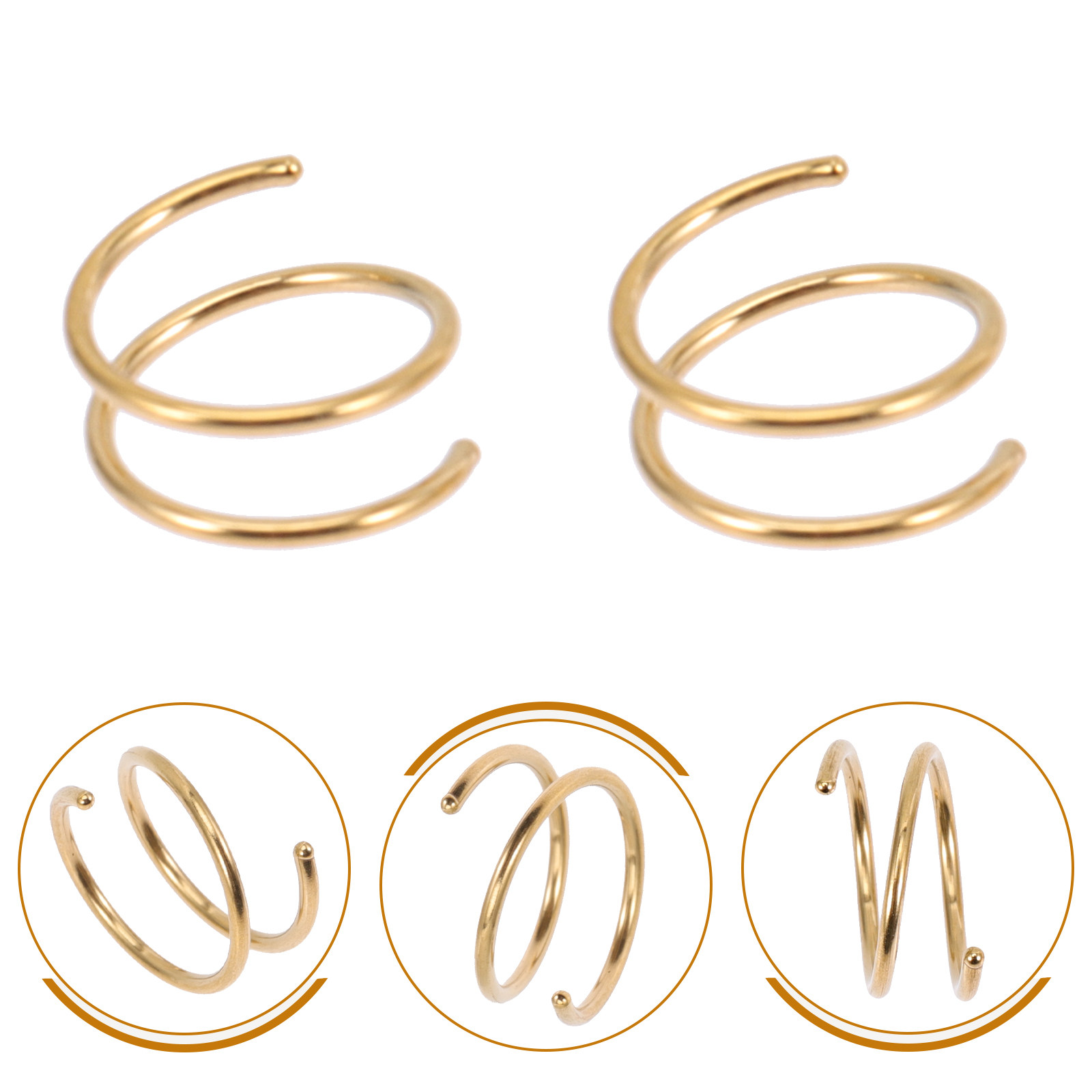 Body Jewelry Universe - 2 Buah Cincin Hidung Spiral, Terbuat