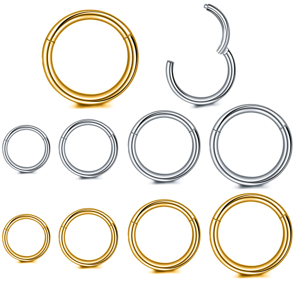 Septum Clicker Ring - 316L bedah baja Clicker segmen cincin