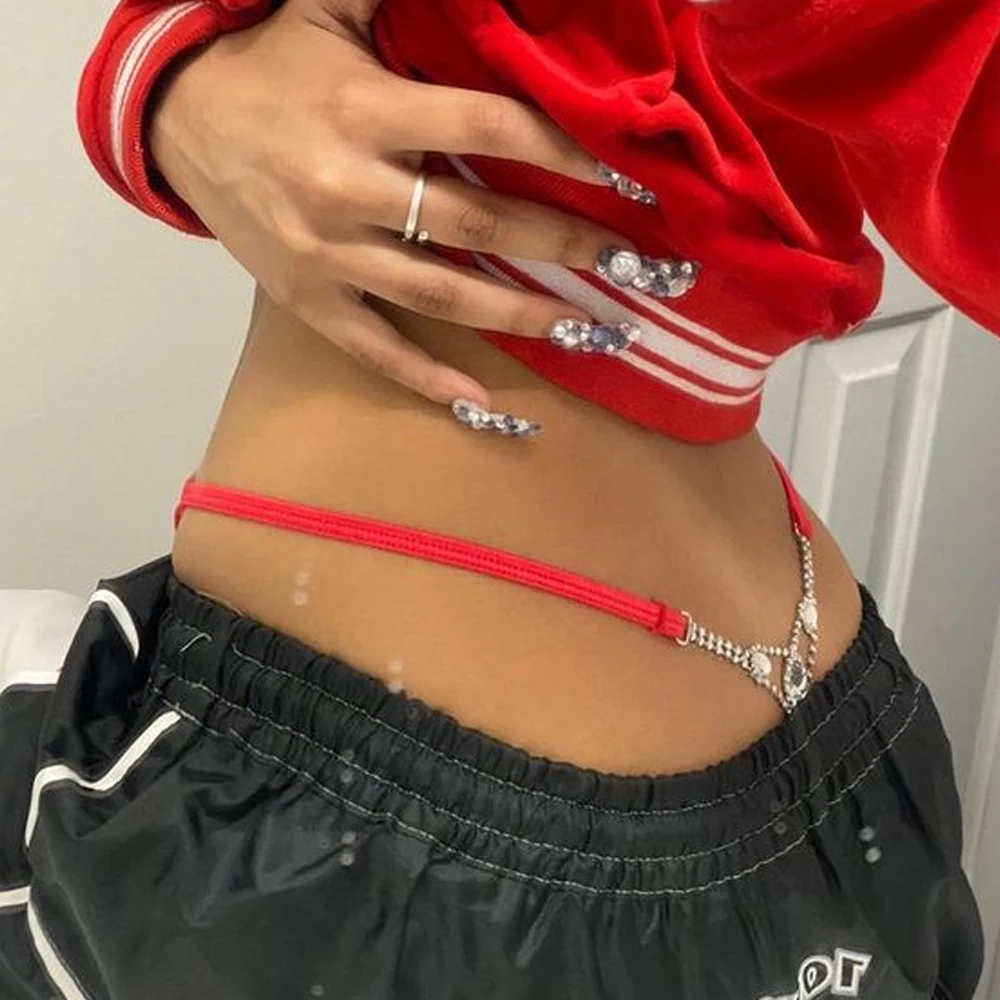 Body Jewelry For Women - Thong berlian imitasi bulat seksi aksesori