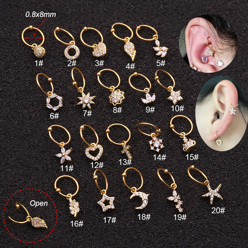 Body Jewelry Universe - 1Pc Universal Cincin Hoop EarringTragus Tindik