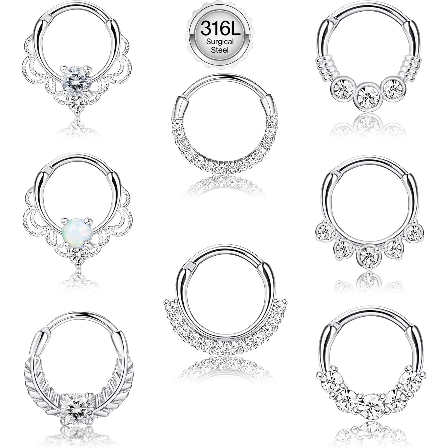 Septum Clicker Ring - Drperfect 16G Septum Clicker cincin baja
