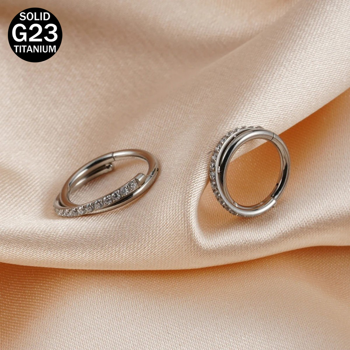 Septum Clicker Ring - Anting Titanium 16G Grade Implantasi Tanpa