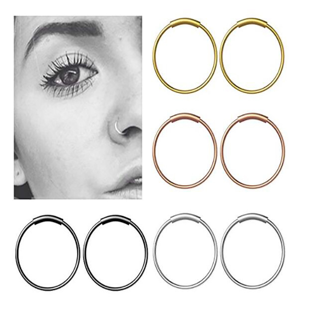 Body Jewelry Lot - 3 Buah/Lot Cincin Hoop Kontinu Tanpa