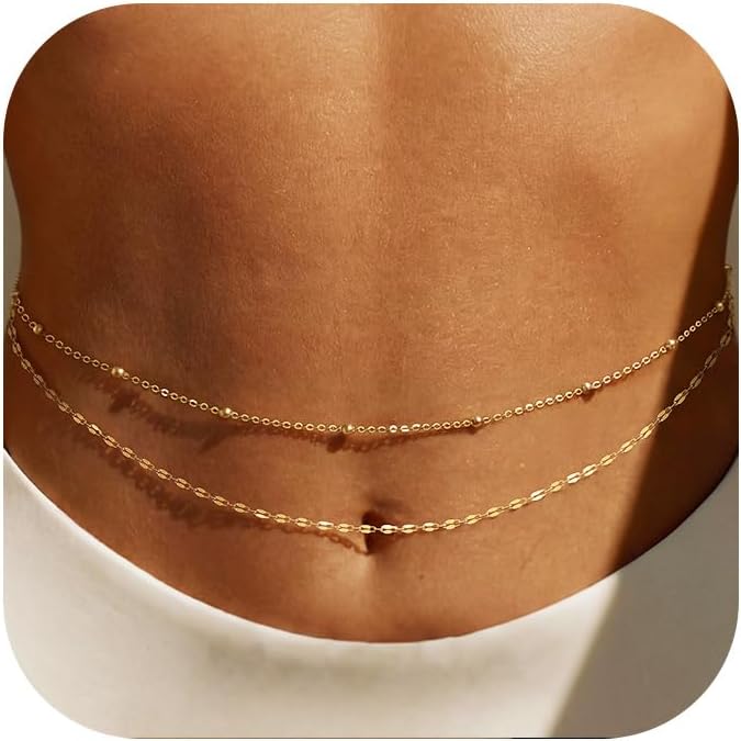 Body Jewelry In Bulk - Rantai Pinggang Lapis Emas 14K untuk