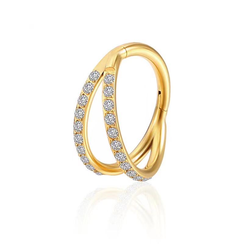 Anting-anting titanium ASTM F1 - Septum Clicker Ring ulasan dan harga