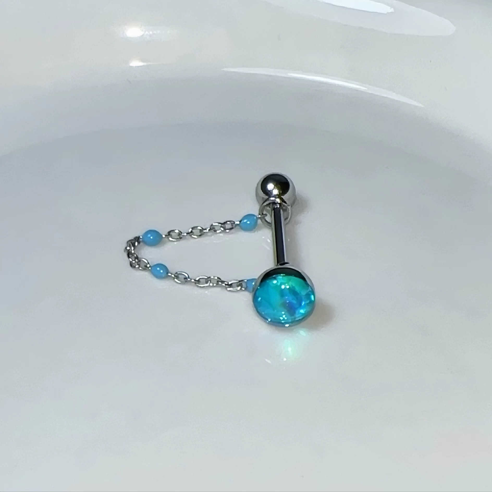 1Pc Anting Lidah Baja Titanium - Body Jewelry Hot ulasan dan harga