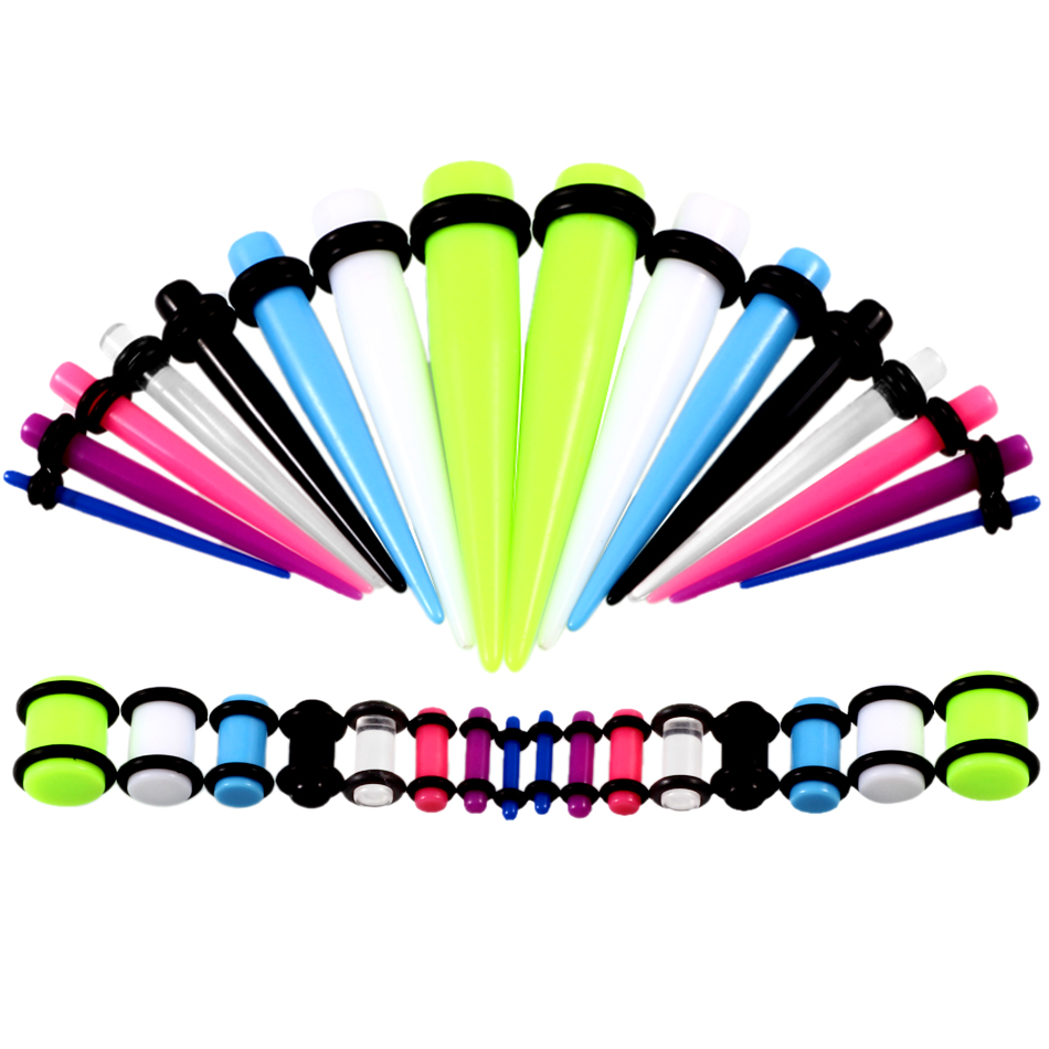 36 buah/lot alat pengukur teli - Body Jewelry Ear Gauges ulasan dan harga