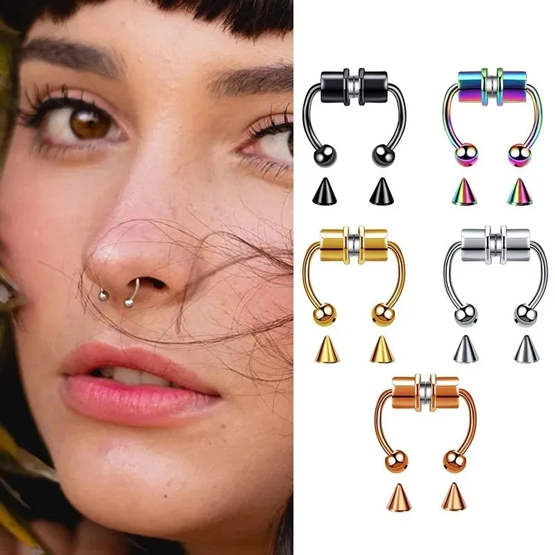 1/2/3 Buah Cincin Hidung Magne - Body Jewelry Art ulasan dan harga