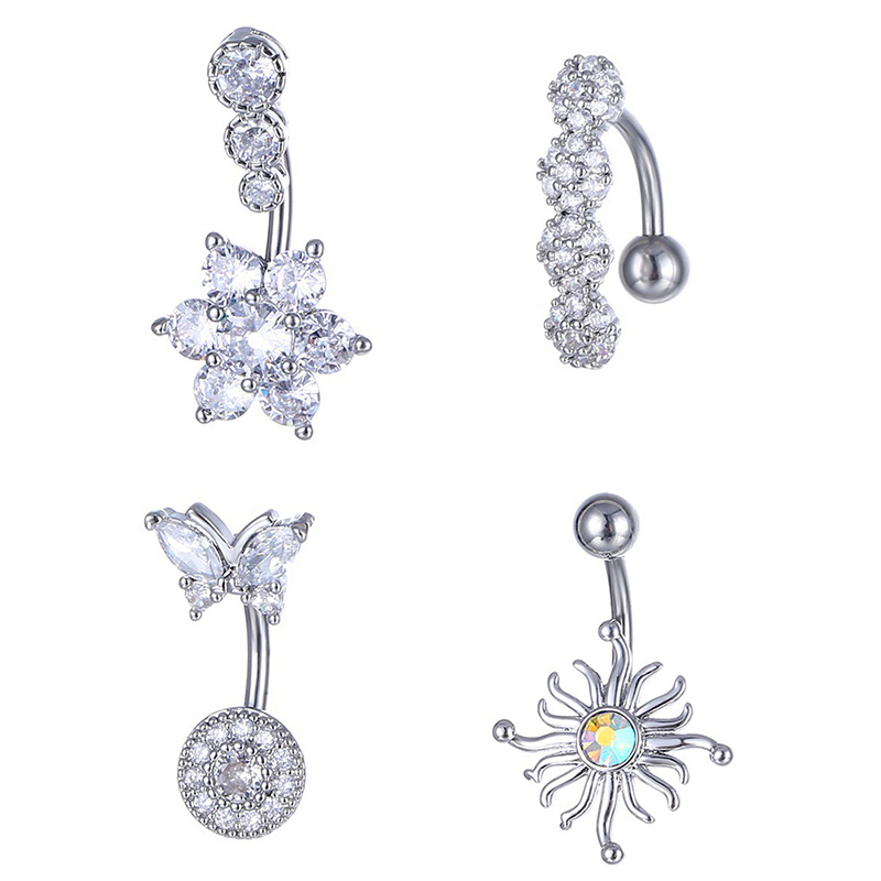 Cincin pusar kristal bentuk he - Body Jewelry Belly Button Rings ulasan dan harga