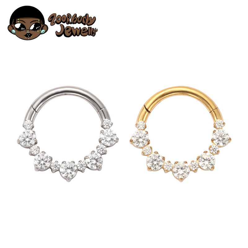 ASTM F136 Titanium Daith Click - Septum Clicker Ring ulasan dan harga