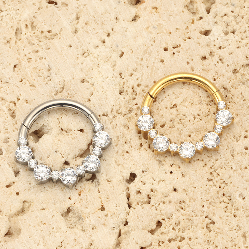 ASTM F136 Titanium Daith Click - Septum Clicker Ring ulasan dan harga