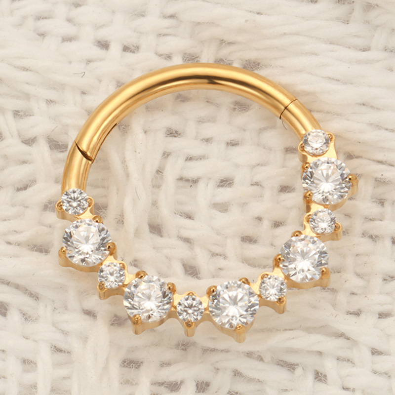 ASTM F136 Titanium Daith Click - Septum Clicker Ring ulasan dan harga