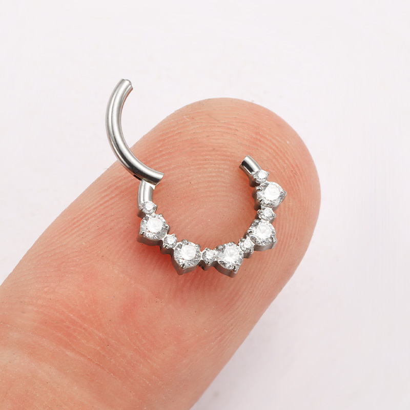ASTM F136 Titanium Daith Click - Septum Clicker Ring ulasan dan harga