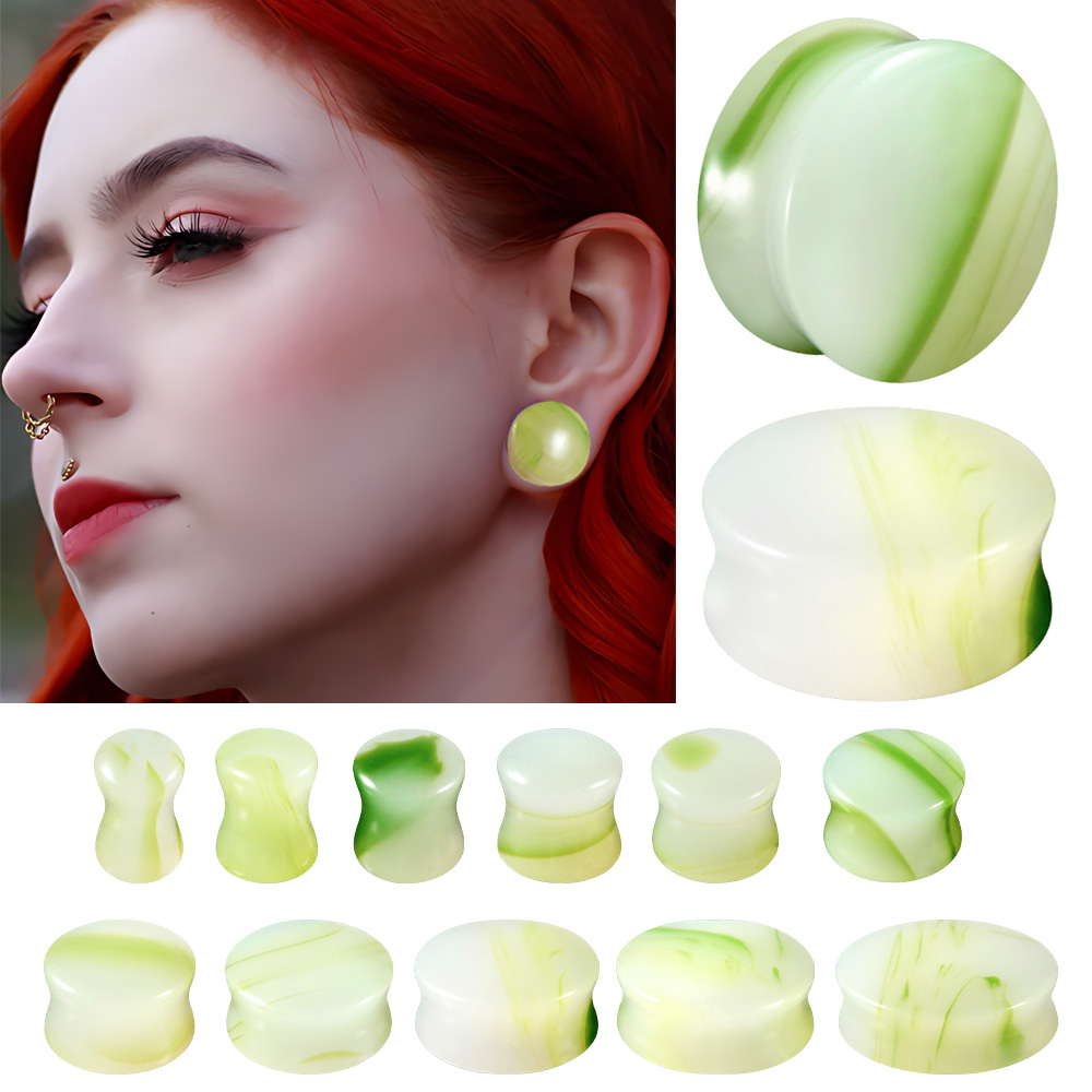 1/2/22 Buah Kaca & Batu Bulat  - Body Jewelry Ear Gauges ulasan dan harga