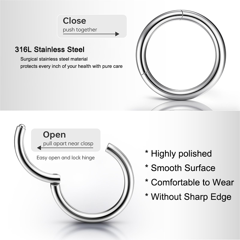 Cincin Telinga, Bibir, Tragus, - Septum Clicker Ring ulasan dan harga