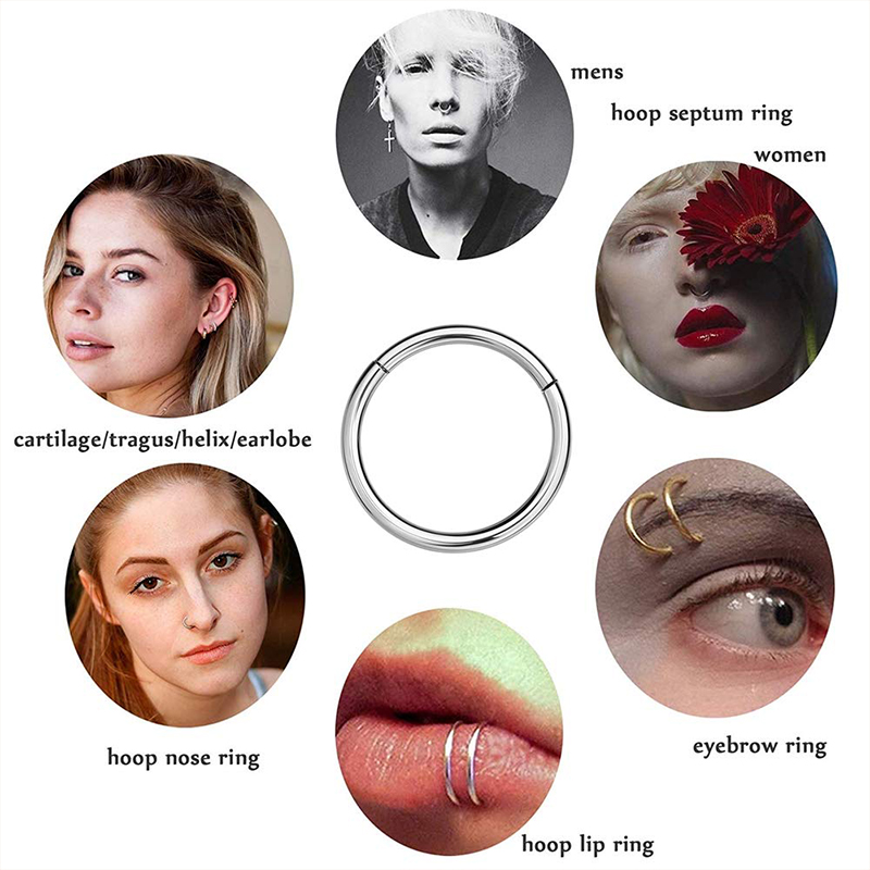 Cincin Telinga, Bibir, Tragus, - Septum Clicker Ring ulasan dan harga
