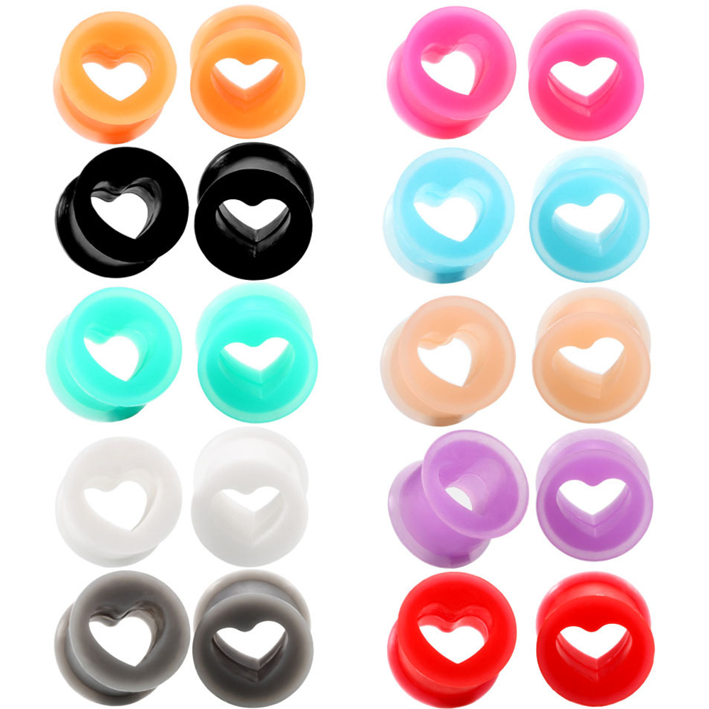 2PCS Silikon Penyumbat Telinga - Body Jewelry Ear Gauges ulasan dan harga