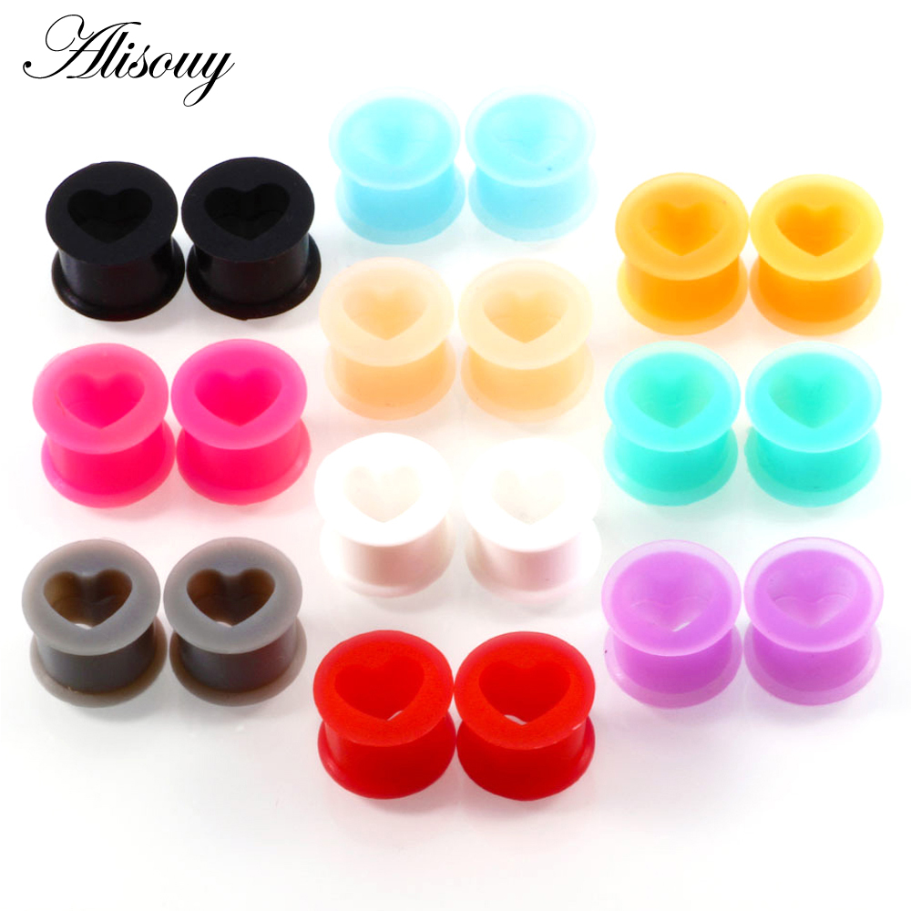 2PCS Silikon Penyumbat Telinga - Body Jewelry Ear Gauges ulasan dan harga