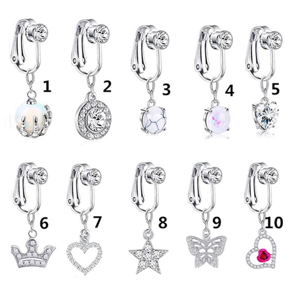 Aksesori Klip Pada Anting Klip - Body Jewelry Belly Button Rings ulasan dan harga