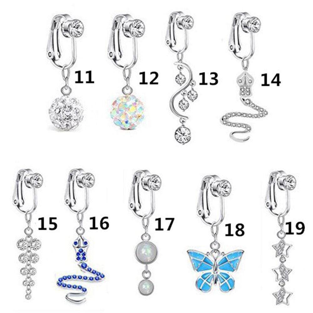 Aksesori Klip Pada Anting Klip - Body Jewelry Belly Button Rings ulasan dan harga