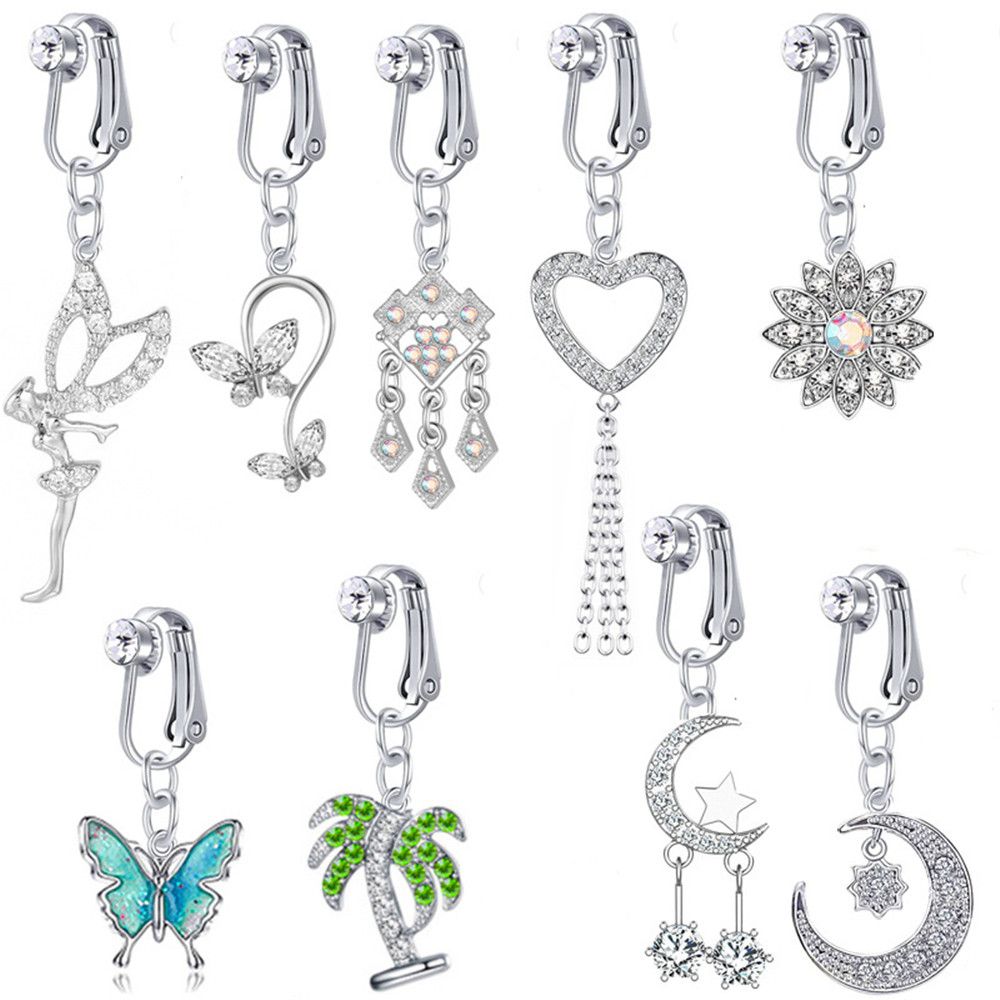 Tindik perut palsu kupu-kupu p - Body Jewelry Belly Button Rings ulasan dan harga