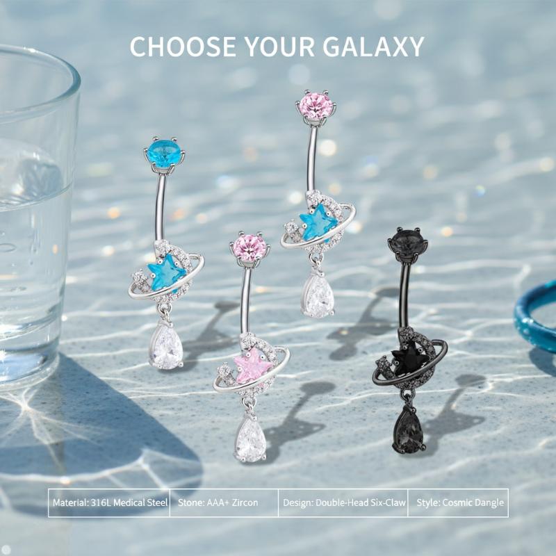 Cincin Pusar Berhias Zirkon Be - Body Jewelry Universe ulasan dan harga