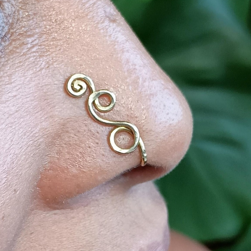 Cincin Tindik Palsu Lapis Emas - Body Jewelry Hypoallergenic ulasan dan harga
