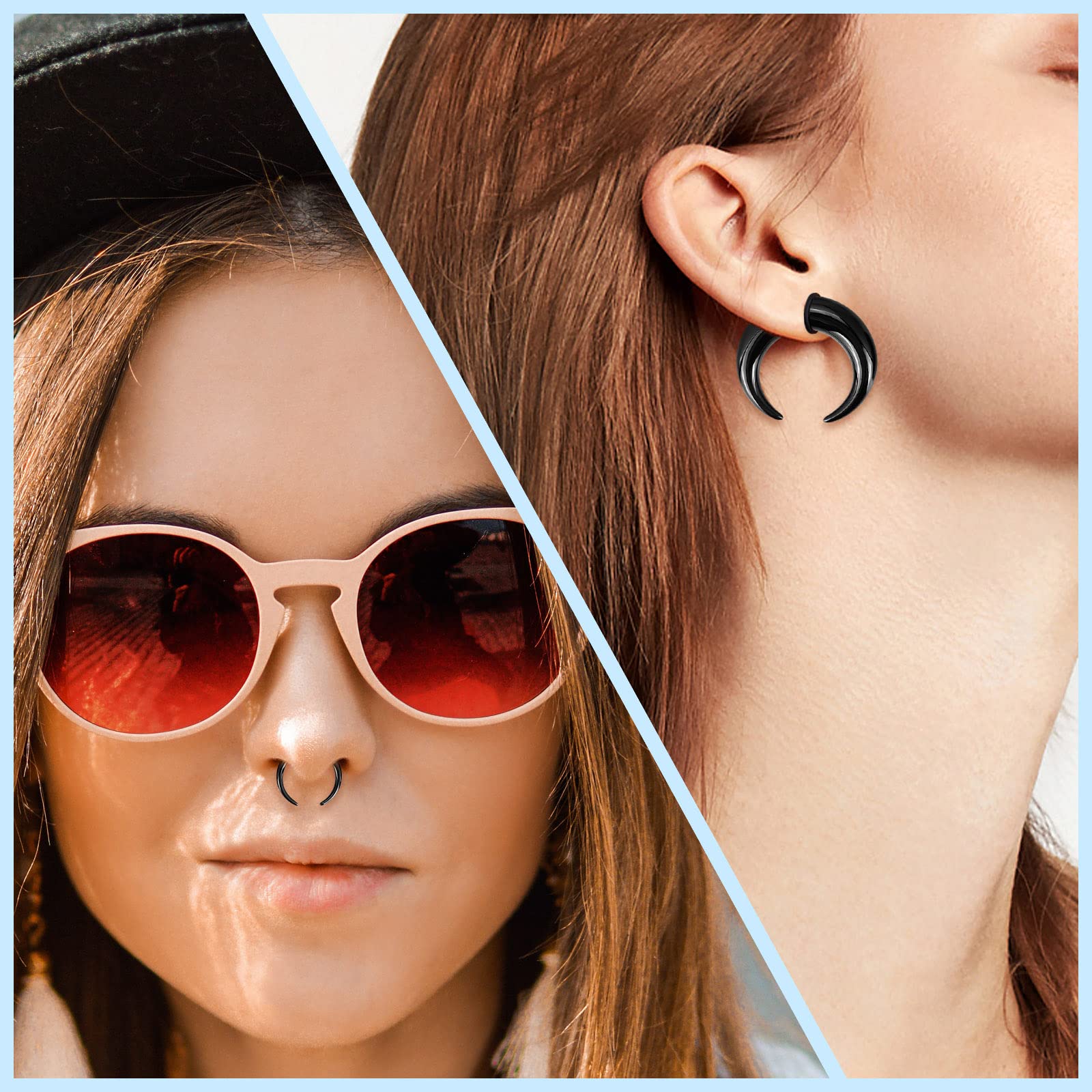 18 buah akrilik Septum Pincher - Septum Clicker Ring ulasan dan harga