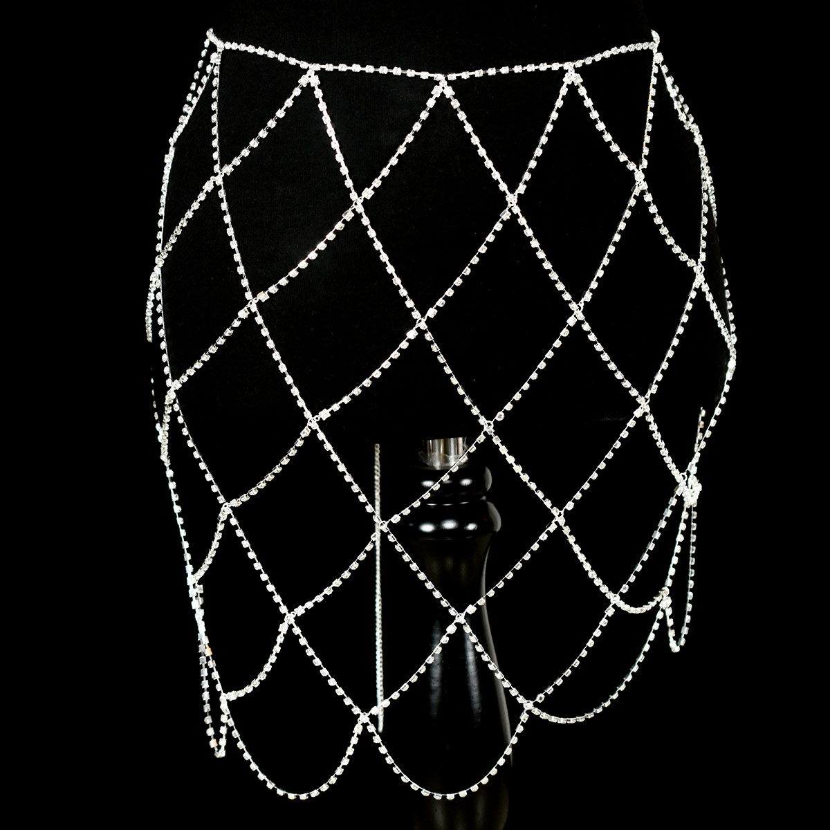 Rok Pinggang Jaring Berlian Im - Body Jewelry Art ulasan dan harga