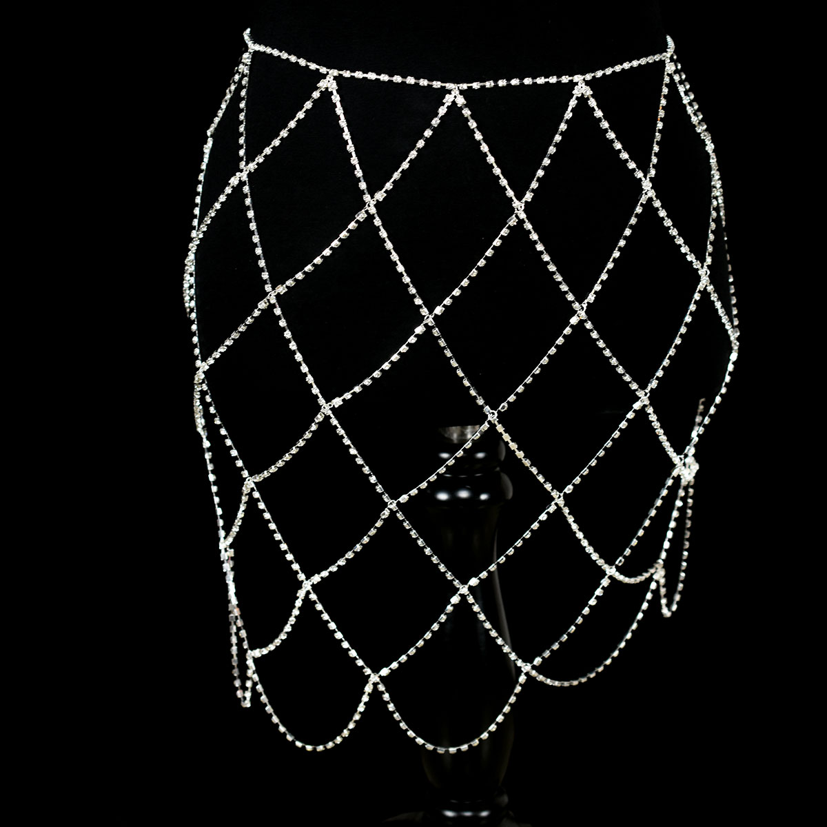 Rok Pinggang Jaring Berlian Im - Body Jewelry Art ulasan dan harga