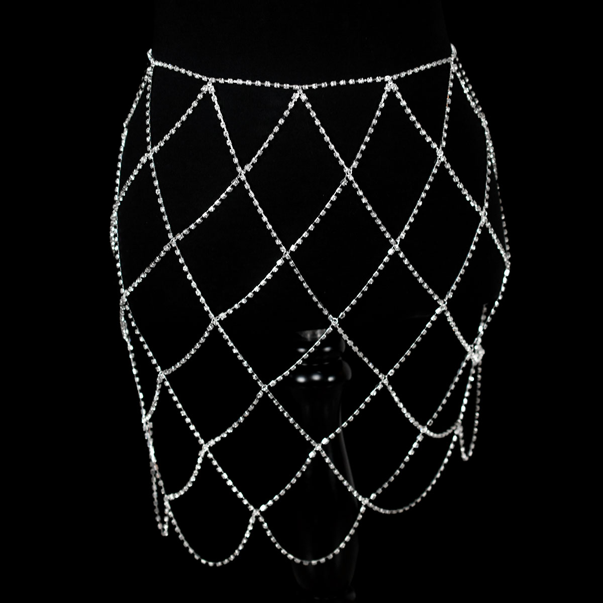 Rok Pinggang Jaring Berlian Im - Body Jewelry Art ulasan dan harga