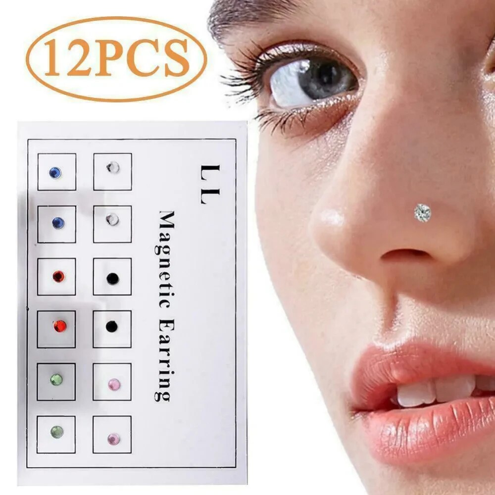 12 buah/kartu palsu penipu Mag - Body Jewelry Ear ulasan dan harga