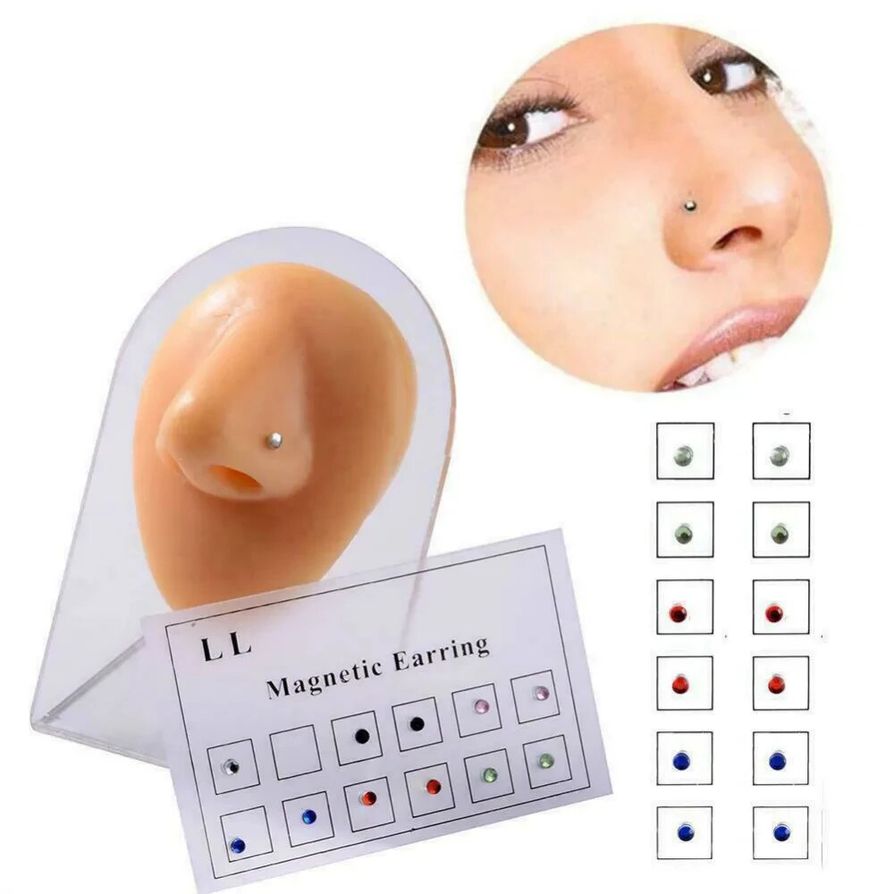 12 buah/kartu palsu penipu Mag - Body Jewelry Ear ulasan dan harga